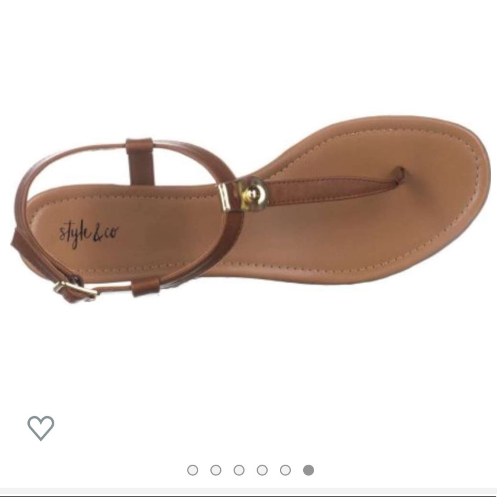 Style & Co. Baileyy Cognac Ankle Strap Sandals